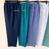 Women's melange lightweight summer pants with elastic waist – Fan Everyday Wear