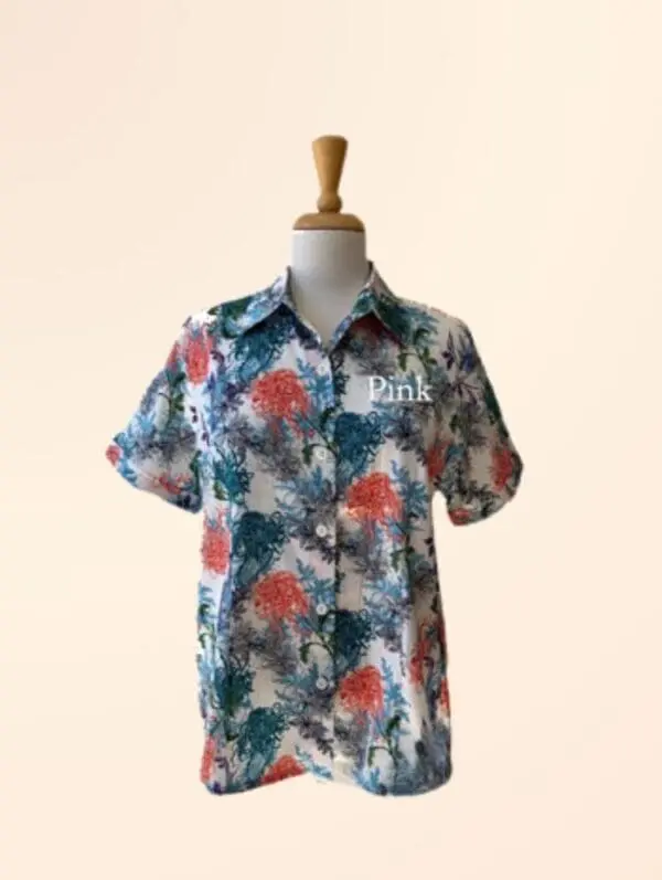 Floral Print Short Sleeve Shirt 1217