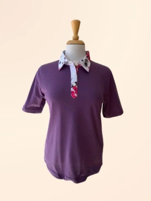 Floral Collar Straight Cut Polo1218