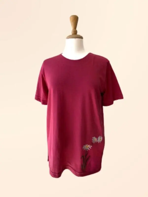 Embroidered Cotton Blend T-shirt 1236