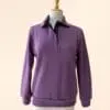 Women's sage fleece button windcheater with banded hem – Fan Everyday Wear