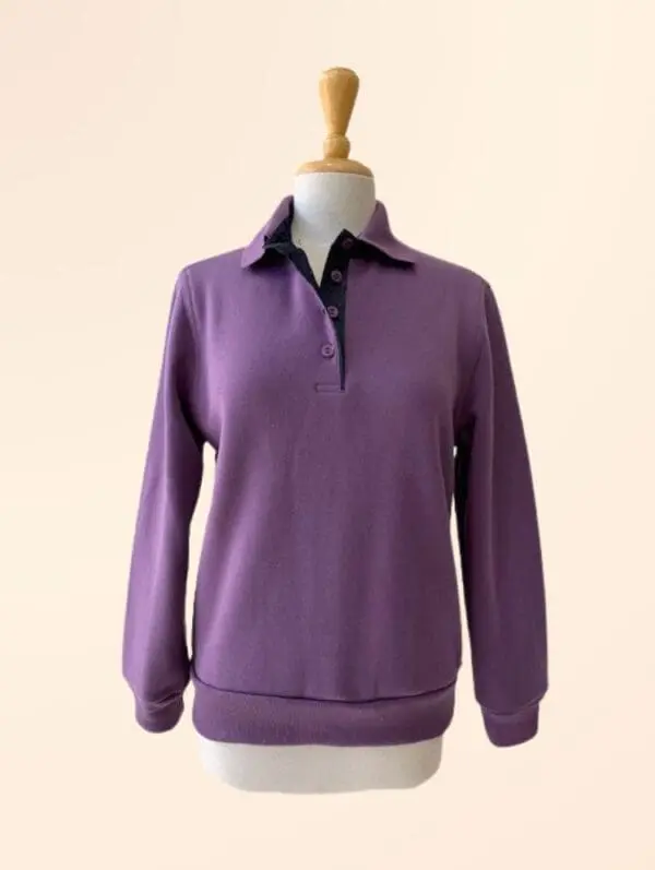 Women's sage fleece button windcheater with banded hem – Fan Everyday Wear