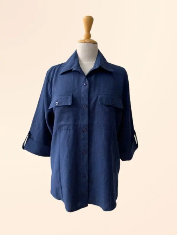 Melange 3/4 sleeve blouse (2031)