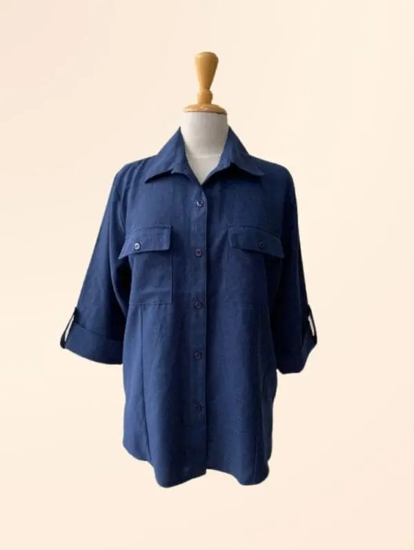 Melange 3/4 sleeve blouse (2040)