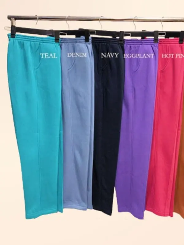 Women's classic fleece track pants with elastic waist – Fan Everyday Wear