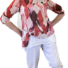 Red cotton blend tunic for women — Fan Everyday Wear