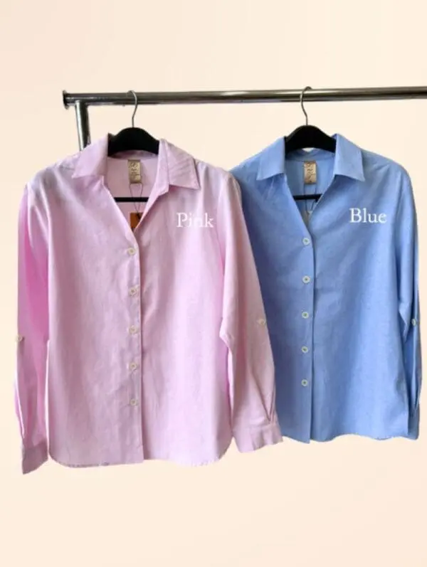 Cotton Blend Long Sleeve Blouse (2366)