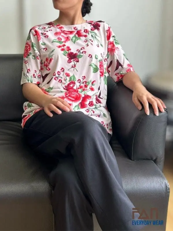 Floral short sleeve top for women — Fan Everyday Wear