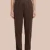 comfortable cotton blend stripe pants, for senior women in brown blue white pink and black