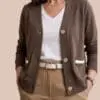 Comfortable brown cardigan for mature women Australia