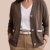 Comfortable brown cardigan for mature women Australia