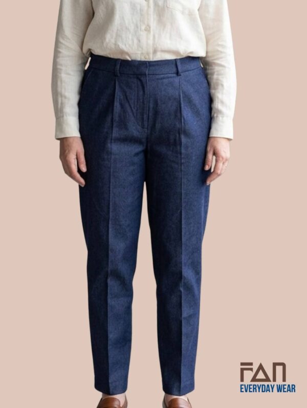mature women wearing stretch denim jean, pull on comfortable jean