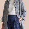 Blue texture winter jacket